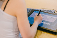 Trickfilmfestival in den Räumen von Wacom im Medienhafen Düsseldorf